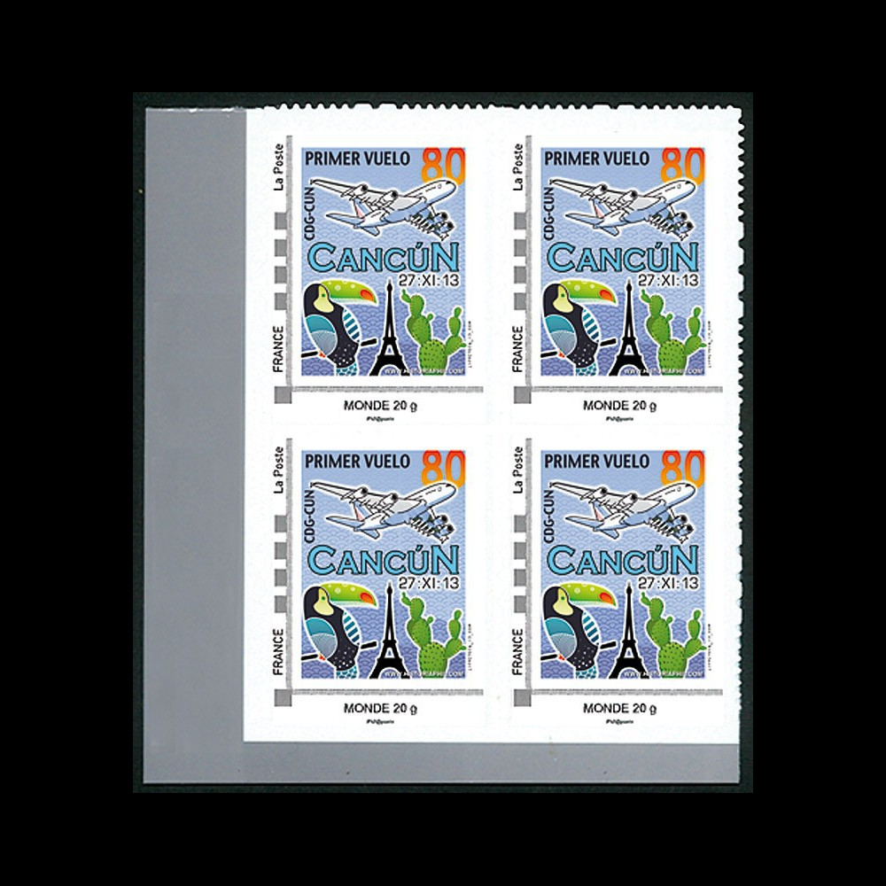 A380-236B4 : 2013 - Bloc 4 TPP Monde 20g "Airbus A380 Air France 1er vol Paris-Cancún"