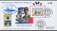 PADG03T1 : 2003 - FDC "1er Jour TP Porte-avions de Gaulle" Toulon Armées