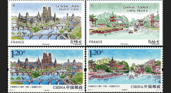 AN14-CH3/4N : 2014 - 4 timbres France-Chine “La Seine à Paris / rivière Qinhuai à Nankin"