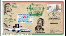 A380-239 : 2013 - FFC MEXIQUE "A380 Air France - 1er vol AF651 Cancún-Paris" / Mandela