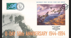 DEB94-GUL : 1994 - FDC Gde-Bretagne / Guernsey "50 ans Débarquement en Normandie"