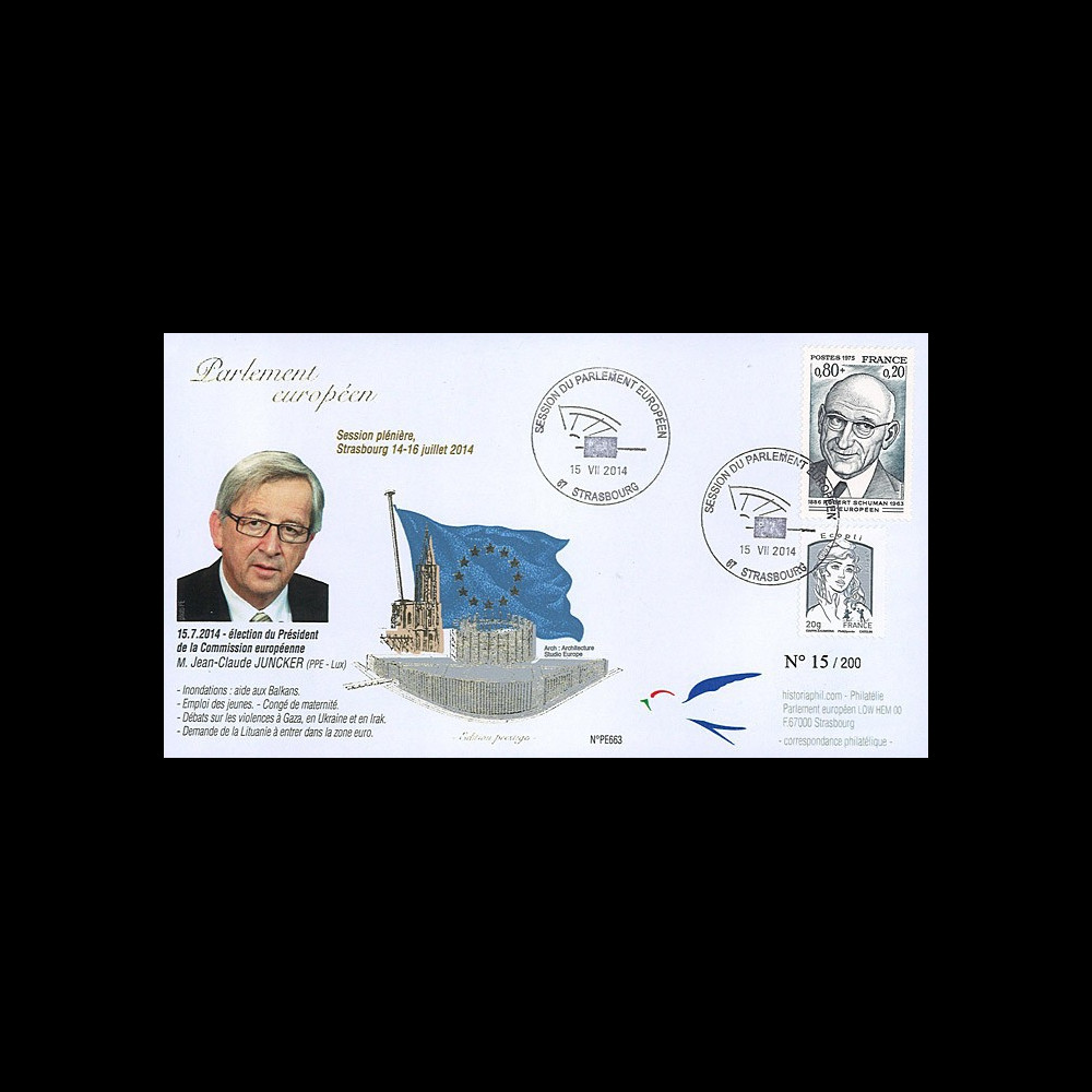 PE663 : 07-2014 - FDC Parlement européen "Election Président Commission M. JUNCKER"
