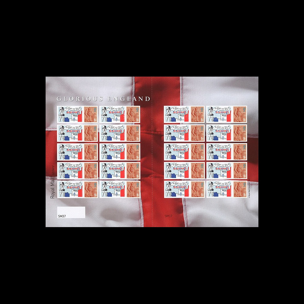 DEB14-07F : 2014 - Feuillet 20 TPP ROYAUME-UNI "DE GAULLE - 70 ans D-DAY / Angleterre"