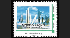 DEB14-03N : 2014 - Timbre personnalisé "70 ans D-DAY / OMAHA BEACH - Monument Les Braves"