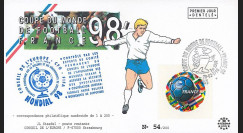 FIFA98-1 : FDC FRANCE 1er Jour "FIFA Coupe du Monde 1998 France / Football - FOOTIX"