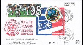 FIFA98-2 : FDC FRANCE 1er Jour "FIFA Coupe du Monde 1998 France / Football - FOOTIX"