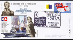 TRA05-3 : 2005 - FDC "200 ans Bataille de Trafalgar" - oblit. Poste aux Armées type3
