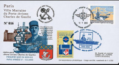 PADG03T4 : 2003 - FDC "1er Jour TP Porte-avions de Gaulle" Paris Armées