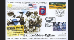 DEB14-15 : 2014 - Maxi FDC FRANCE - JERSEY "70 ans D-DAY / 82nd Airborne