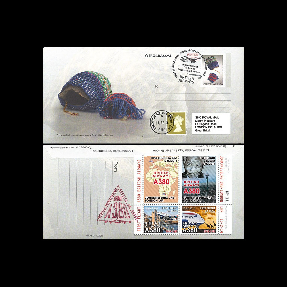 A380-247T1 : 13-02-2014 - FFC UK "1er vol A380 British Airways Johannesburg - Londres"