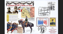 CENT14-04 : 2014 Maxi-FDC France-Allemagne "Centenaire 14-18 / Déclaration de Guerre"