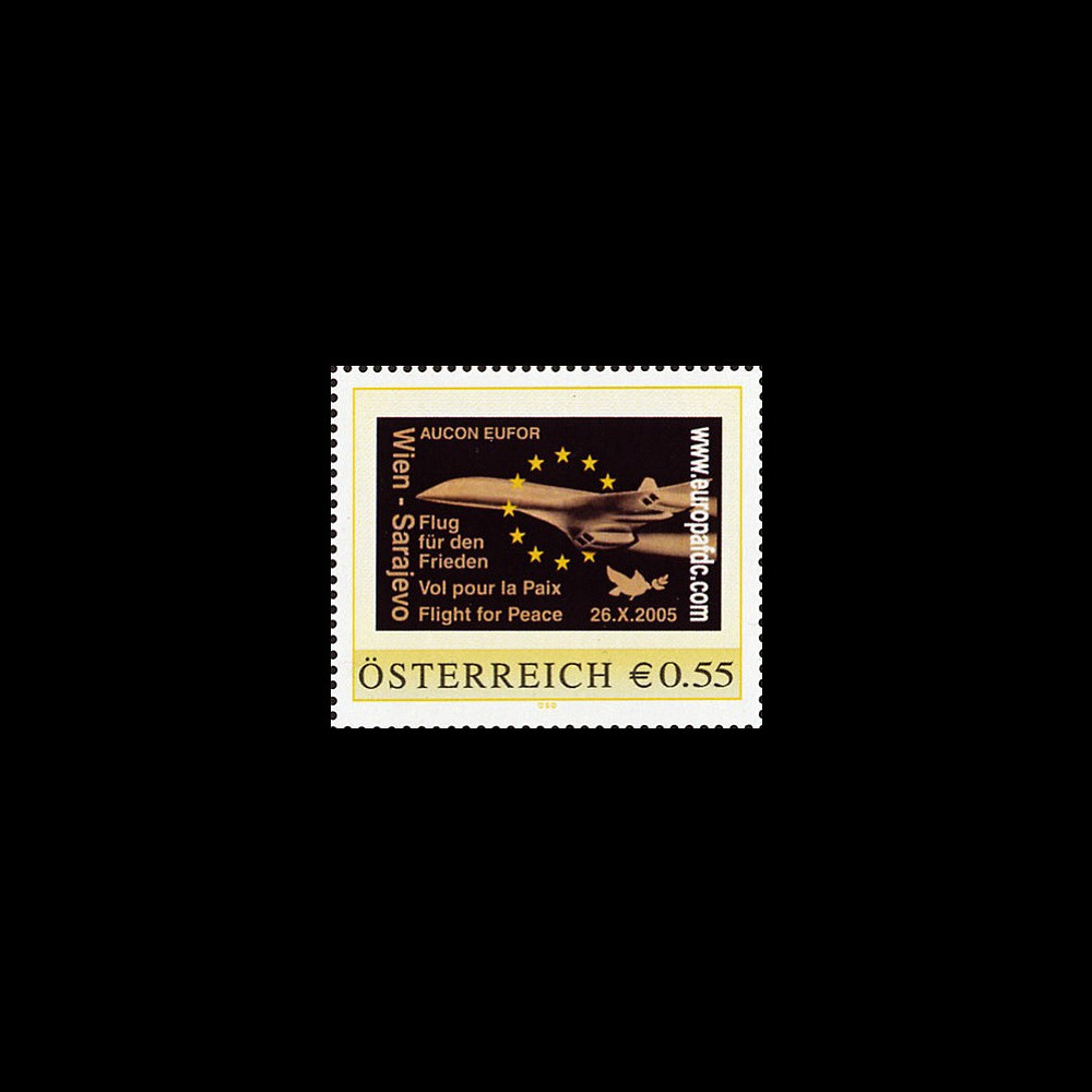 CO-RET V21N : 2005 - Timbre personnalisé Vol pour la Paix (Autriche)