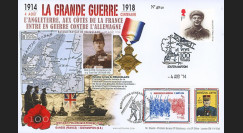 CENT14-12 : Maxi FDC FRANCE - ROYAUME-UNI "100 ans Grande Guerre - Bataille Heligoland"