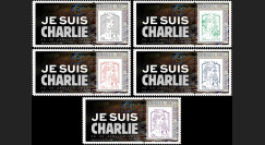 CE66-IAPT1/5 : 2015 - Série 5 Marianne "Conseil de l'Europe - JE SUIS CHARLIE"