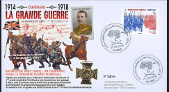 CENT14-15 : FDC FRANCE "100 ans Grande Guerre - Bataille de Néry / Capitaine BRADBURY"