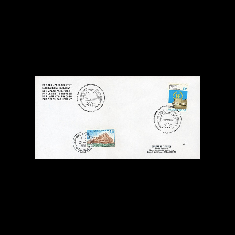 EPE1La-T2 : 1978 - FDC BELGIQUE "Premières Élections Européennes au Parlement européen"