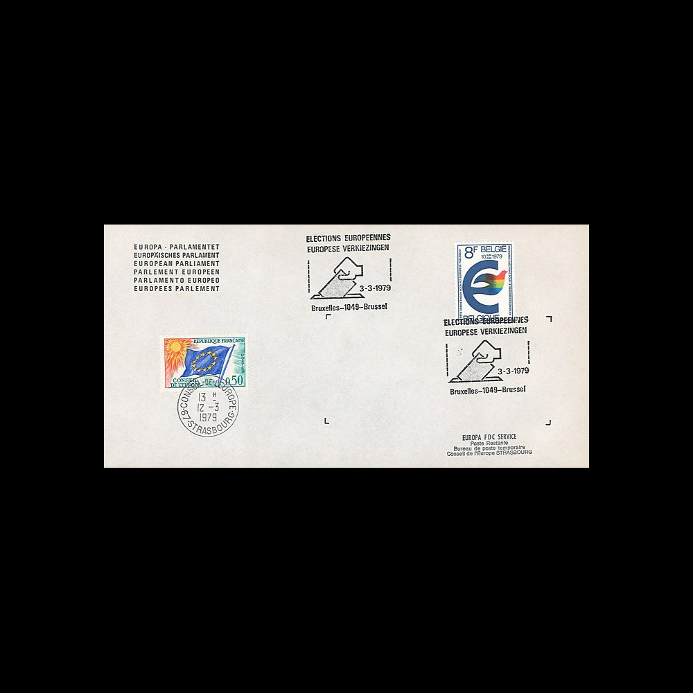 EP4L1a : 1979 - FDC BELGIQUE "Premières Élections Européennes au Parlement européen"