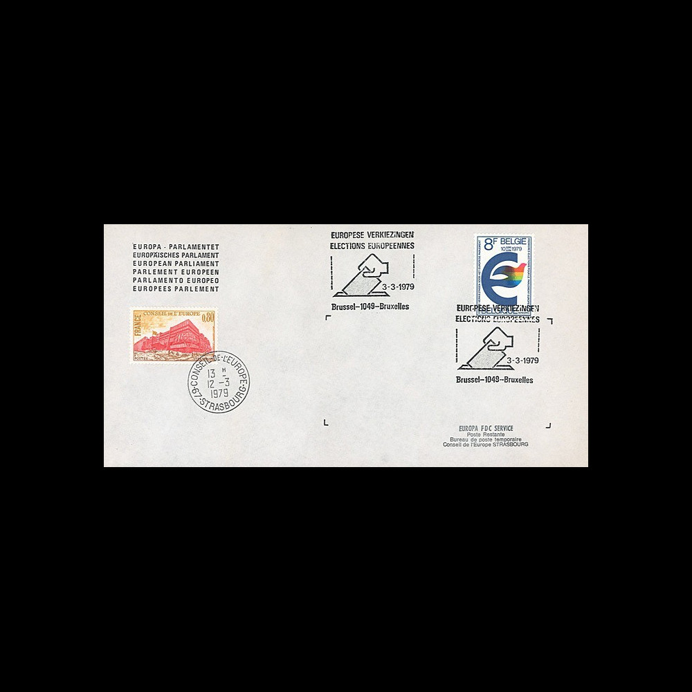 EP4L2a : 1979 - FDC BELGIQUE "Premières Élections Européennes au Parlement européen"