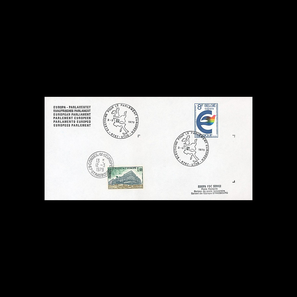 EP4L3a : 1979 - FDC BELGIQUE "Premières Élections Européennes au Parlement européen"