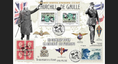 PE675-1V : 2015 - Maxi FDC VARIETE "Expo CHURCHILL & DE GAULLE - 70 ans Victoire"