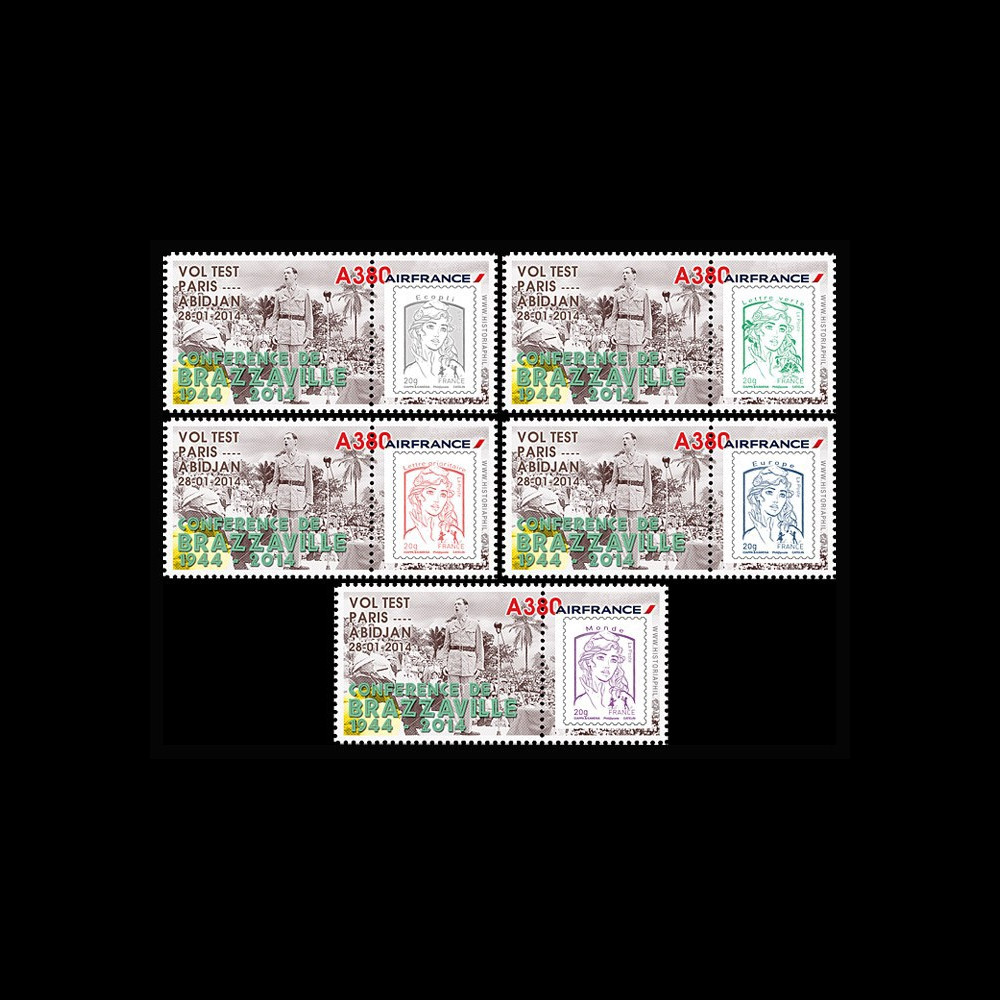 A380-255PT : 2014 - Série 5 Marianne "A380 AF / Conférence Brazzaville - DE GAULLE"