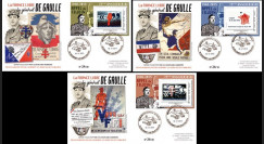 DG15-1/3 : 2015 - 3 FDC "75e anniversaire de l'Appel du 18 juin - de Gaulle" Série N°1