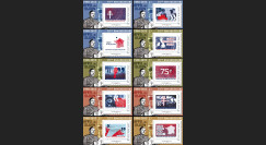 DG15-PT1/10 : 2015 - Série de 10 porte-timbres privés "75 ans Appel 18 juin - de Gaulle"