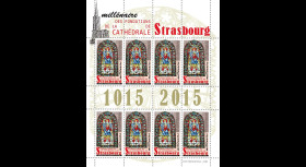 CE66-PJF : 2015 - Feuillet 8 vignettes "Millénaire des Fondations de la Cathédrale de Strasbourg"