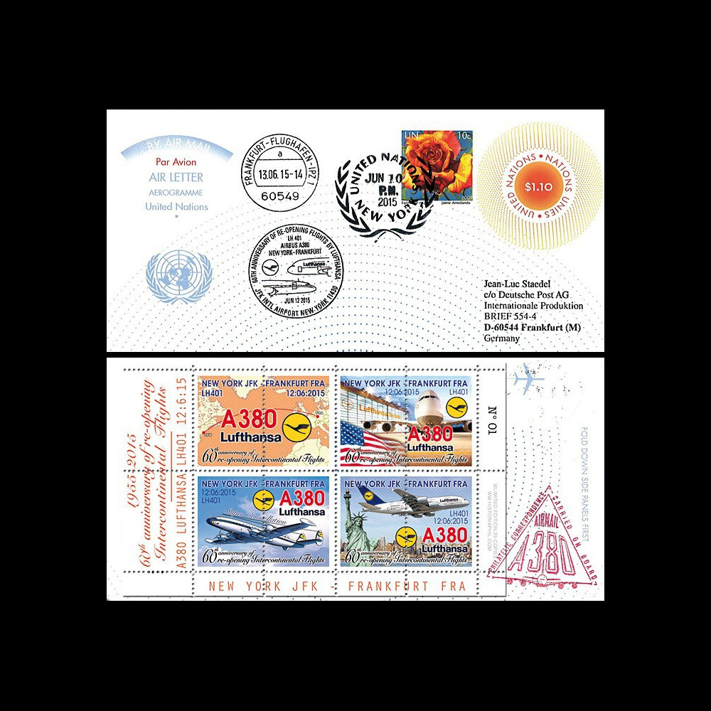 A380-276 : 2015 - FFC USA à bord "A380 Lufthansa - 60 ans vol New York-Francfort"