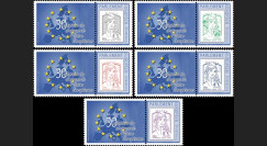 PE686-PT1/5 : Série 5 Marianne "30 ans de l'adoption du drapeau de l'Union Européenne"