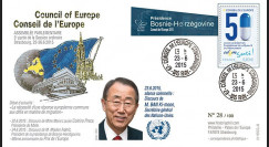 CE66-III : 06-2015 - FDC Conseil de l'Europe "Ban KI-MOON