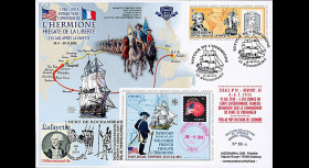 HLF15-15 : 2015 - Maxi FDC USA-FRANCE "Escale 12 Newport - L'HERMIONE / LA FAYETTE"