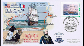 HLF15-23 : 2015 - FDC FRANCE "Escale 19 à Rochefort - Frégate L'HERMIONE / LA FAYETTE"