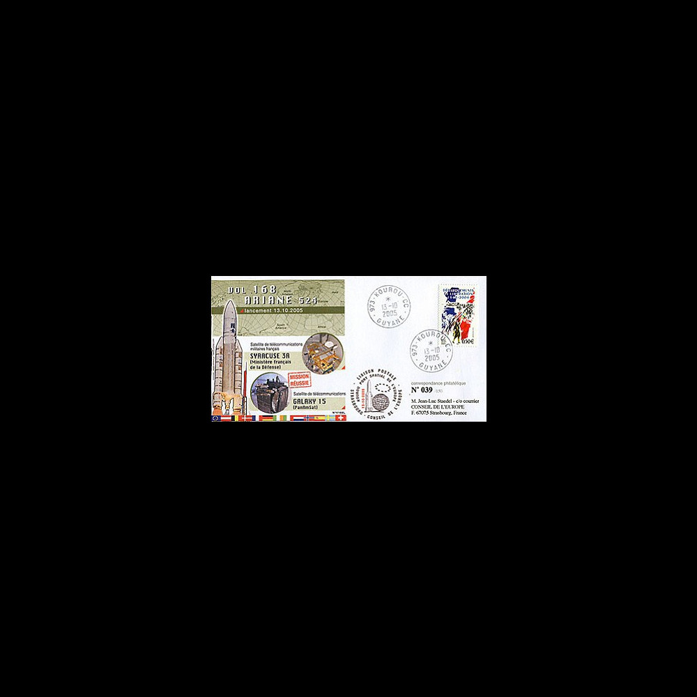 V168L type1 : 2005 - Ariane Vol 168 satellites SYRACUSE 3A et GALAXY 15