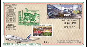 A380-297T1 : 2016 - FFC MEXIQUE "A380 Air France Vol inaugural AF439 Mexico-Paris"