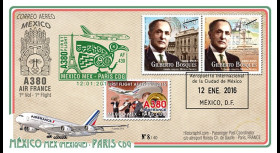 A380-297T2 : 2016 - FFC MEXIQUE "A380 Air France Vol inaugural AF439 Mexico-Paris"