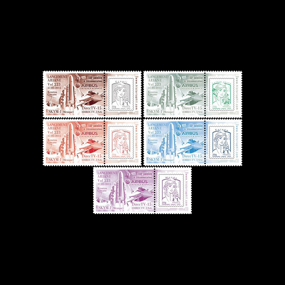 VA223L-PT : 2015 - Série 5 Marianne "Fusée ARIANE 5 - Vol 223 / DIRECTV 15 - Airbus Space"