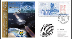 VS12L : 2015 - FDC KOUROU "Fusée SOYOUZ - Vol n°12 / Constellation GALILEO - ALBA & ORIANA"