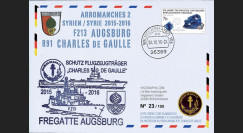 PADG15-AUG : 2015 - Allemagne FDC "Frégate Augsbourg protège le PA Charles de Gaulle"