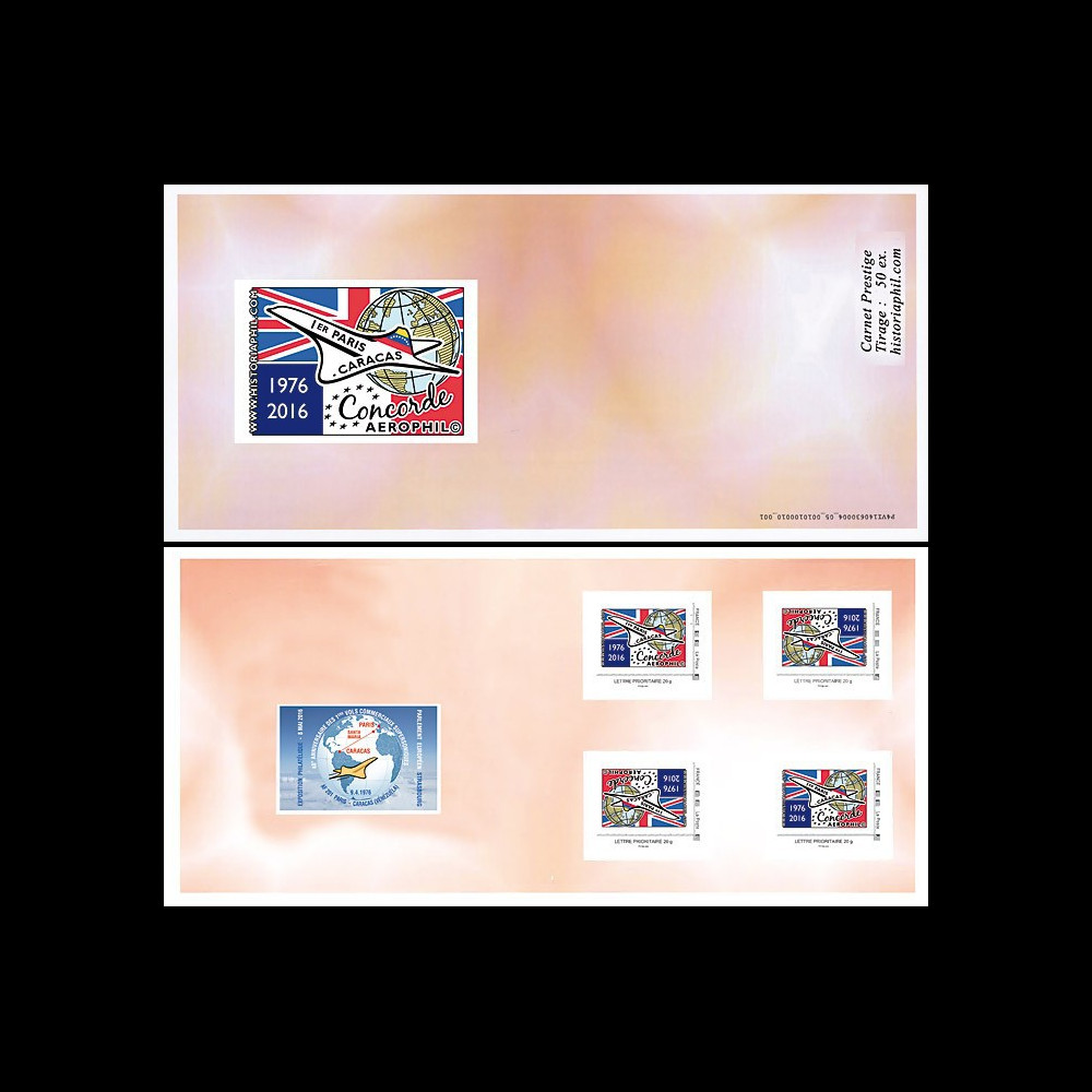 CO-RET64C : Carnet Collector "40 ans 1ers vols Concorde - Parlement européen" 8-5-2016