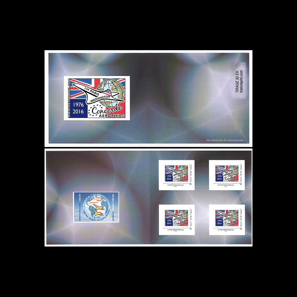 CO-RET65/66C : Carnet Collector "40 ans 1ers vols Concorde - Parlement européen" 8-5-16