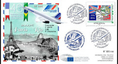 CO-RET62 : 8-5-16 - FDC 1er Jour Parlement européen "40 ans 1er vol Concorde Paris - Rio"