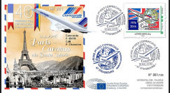 CO-RET64 : 8-5-16 - FDC PJ Parlement européen "40 ans 1er vol Concorde Paris - Caracas"