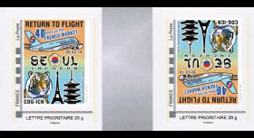 A380-280VN : 2014 - France 2 TPP tête-bêche A380 Korean Air "Return to Flight Paris-Séoul"