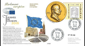 PE697 : 2016 - FDC Session PE "Journée de l'Europe - Déclaration Schuman du 9 mai 1950"