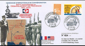 DEB04-P1 : 2004 - FDC "60 ans Débarquement en Provence - DE LATTRE" - Toulon