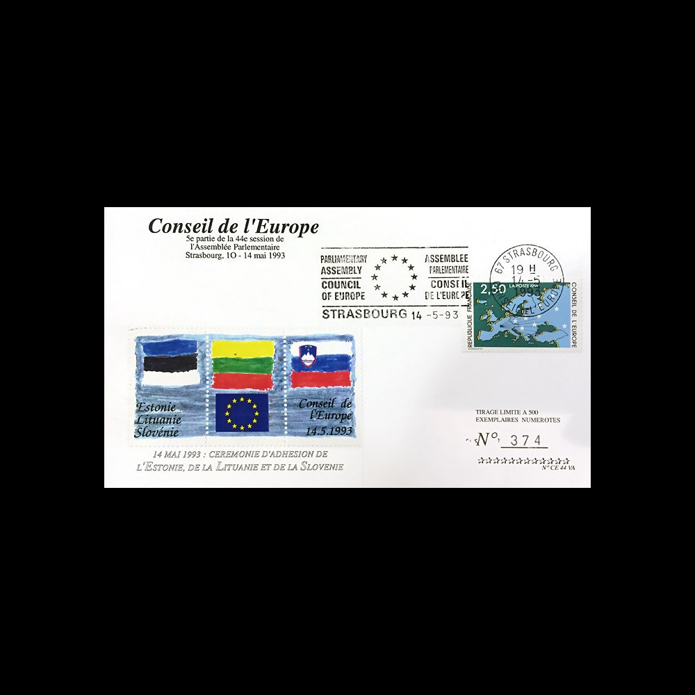 CE44-VA : 14.05.1993 - FDC "Adhésion Estonie