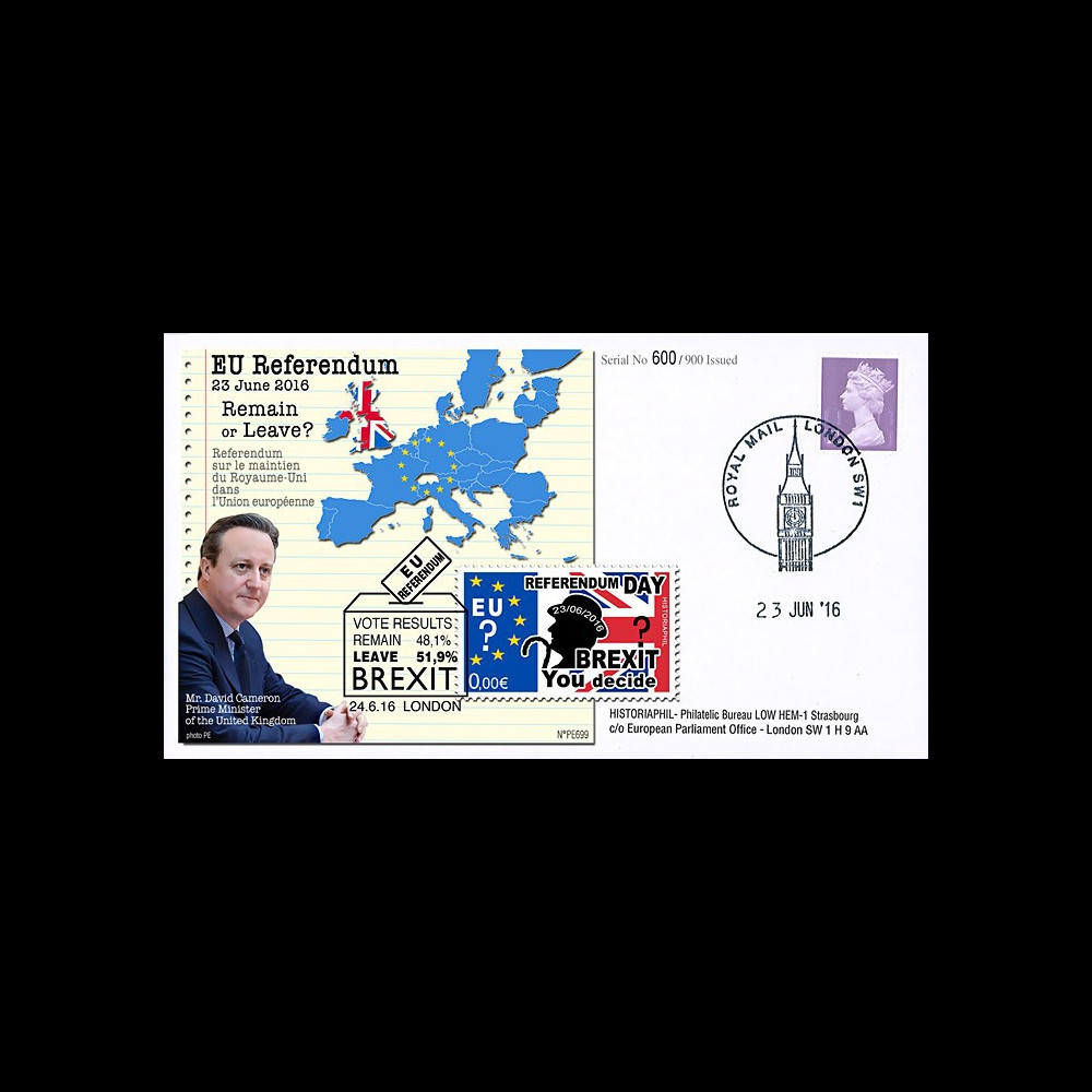 PE699T2 : 23.6.16 FDC Londres " Référendum maintien du Royaume-Uni dans l'UE - BREXIT "