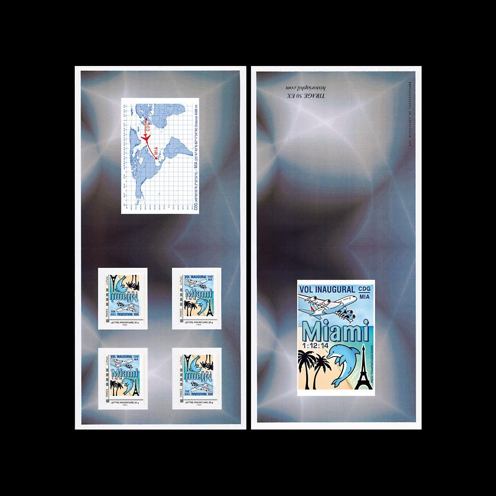 A380-287C : 2016 - FRANCE Carnet Collector "A380 Air France Vol Inaugural Paris-Miami"