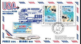 A380-287V : 2014 - FRANCE FFC VARIETE "A380 Air France Vol Inaugural Paris-Miami"